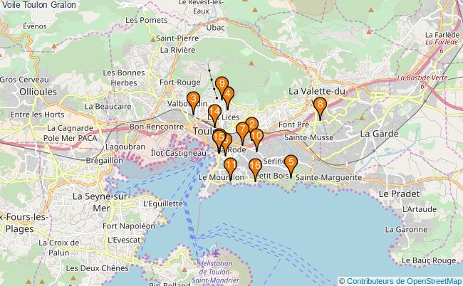 plan Voile Toulon Associations voile Toulon : 19 associations