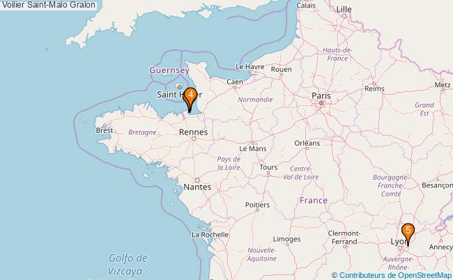 plan Voilier Saint-Malo Associations voilier Saint-Malo : 6 associations