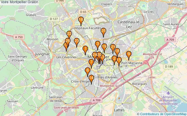 plan Voire Montpellier Associations Voire Montpellier : 36 associations
