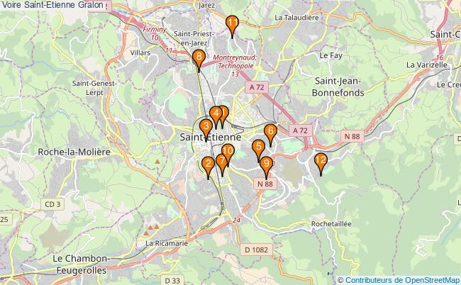 plan Voire Saint-Etienne Associations Voire Saint-Etienne : 14 associations