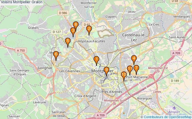 plan Voisins Montpellier Associations Voisins Montpellier : 15 associations