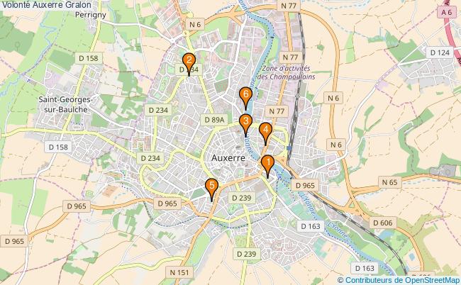 plan Volonté Auxerre Associations Volonté Auxerre : 6 associations