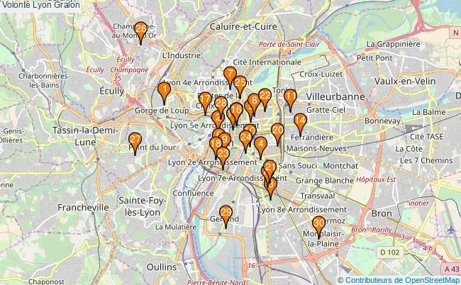 plan Volonté Lyon Associations Volonté Lyon : 79 associations