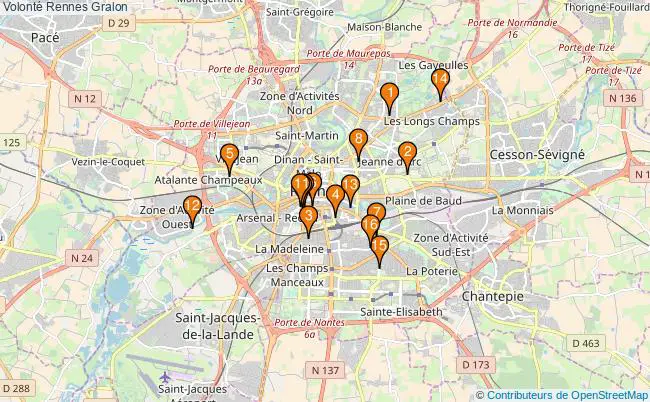 plan Volonté Rennes Associations Volonté Rennes : 18 associations