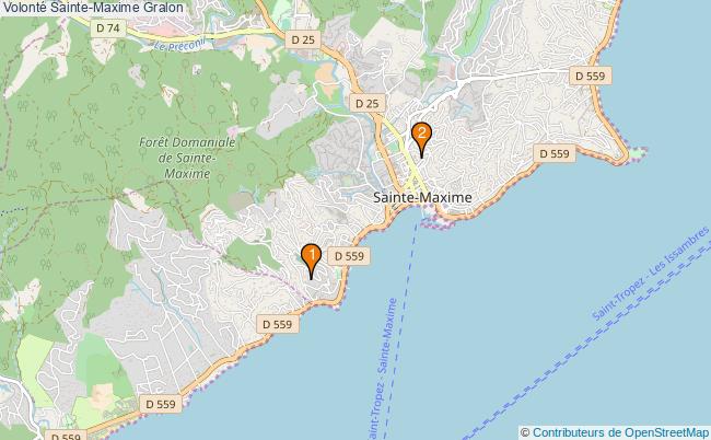 plan Volonté Sainte-Maxime Associations Volonté Sainte-Maxime : 2 associations
