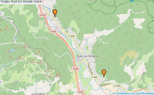 plan Vosges Rupt-sur-Moselle Associations Vosges Rupt-sur-Moselle : 2 associations