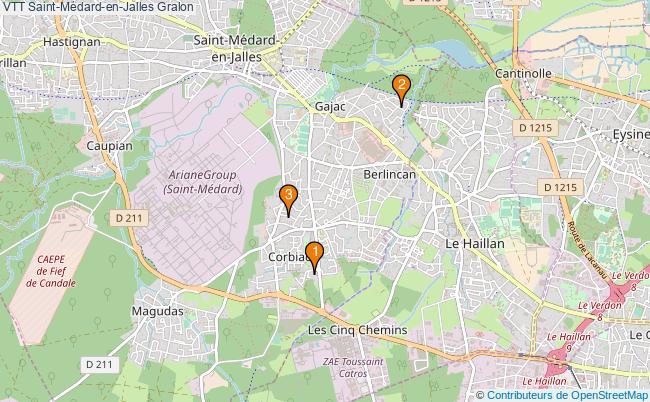 plan VTT Saint-Médard-en-Jalles Associations VTT Saint-Médard-en-Jalles : 3 associations