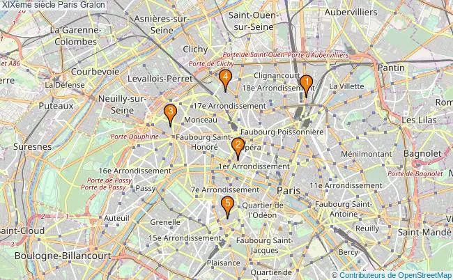 plan XIXème siècle Paris Associations XIXème siècle Paris : 6 associations