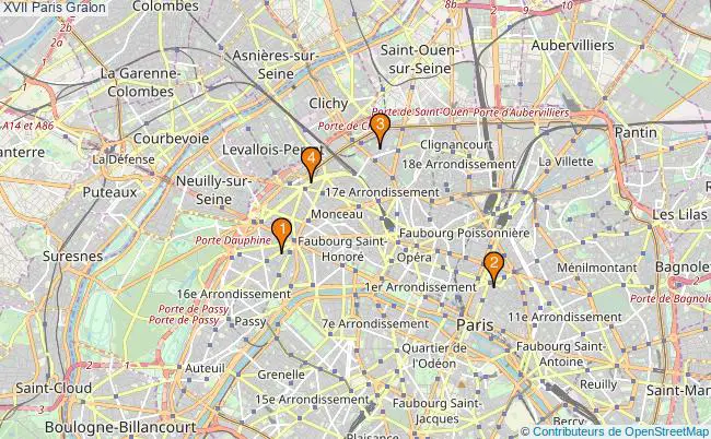 plan XVII Paris Associations XVII Paris : 4 associations