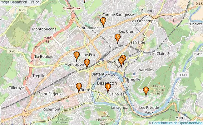 plan Yoga Besançon Associations Yoga Besançon : 19 associations