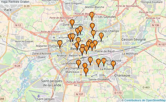 plan Yoga Rennes Associations Yoga Rennes : 40 associations