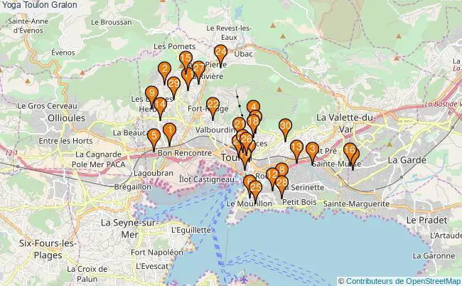 plan Yoga Toulon Associations Yoga Toulon : 35 associations