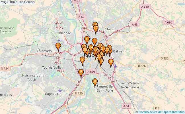 plan Yoga Toulouse Associations Yoga Toulouse : 151 associations