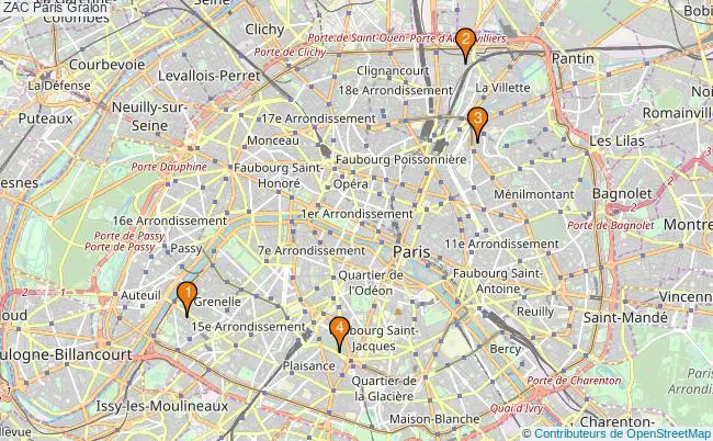 plan ZAC Paris Associations ZAC Paris : 8 associations