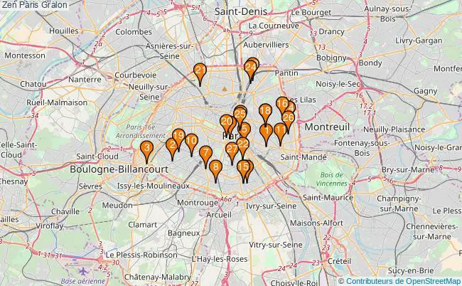 plan Zen Paris Associations zen Paris : 29 associations