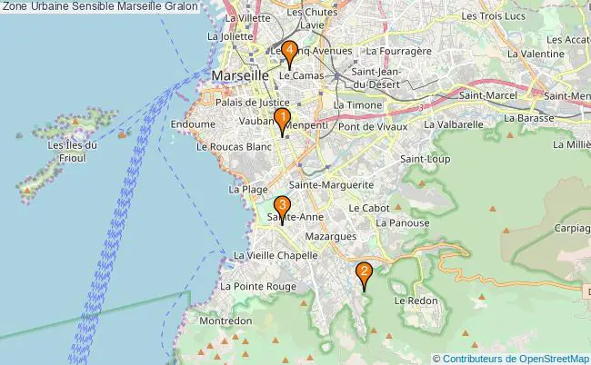 plan Zone Urbaine Sensible Marseille Associations Zone Urbaine Sensible Marseille : 4 associations