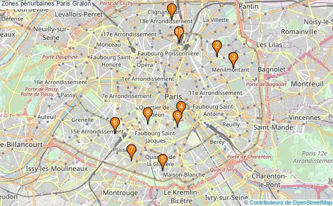 plan Zones périurbaines Paris Associations zones périurbaines Paris : 12 associations
