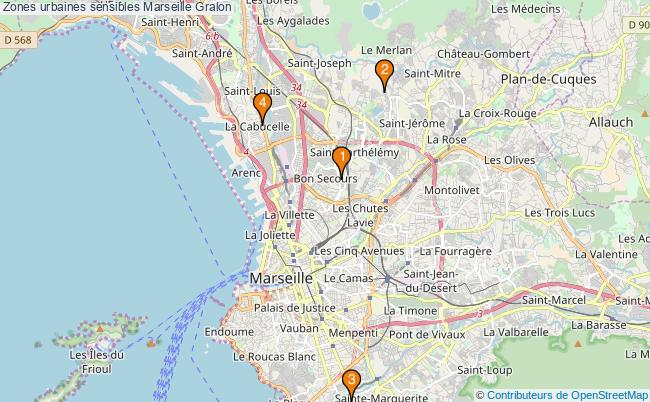 plan Zones urbaines sensibles Marseille Associations zones urbaines sensibles Marseille : 4 associations