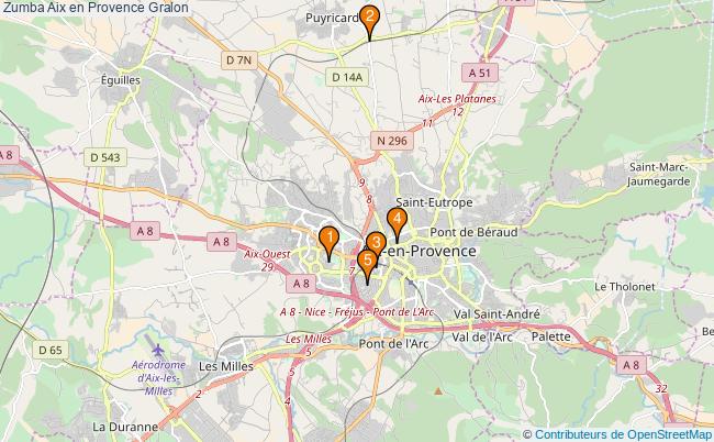 plan Zumba Aix en Provence Associations zumba Aix en Provence : 4 associations