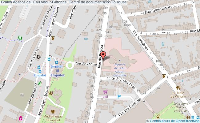 plan association Agence De L'eau Adour-garonne. Centre De Documentation Toulouse