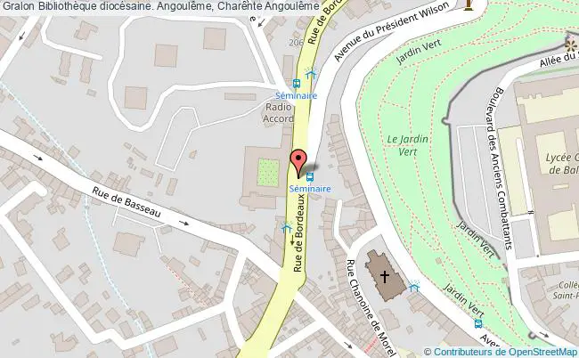plan association Bibliothèque Diocésaine. Angoulême, Charente Angoulême