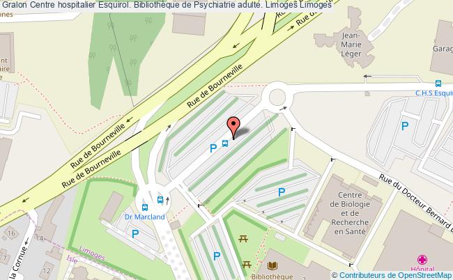 plan association Centre Hospitalier Esquirol. Bibliothèque De Psychiatrie Adulte. Limoges Limoges