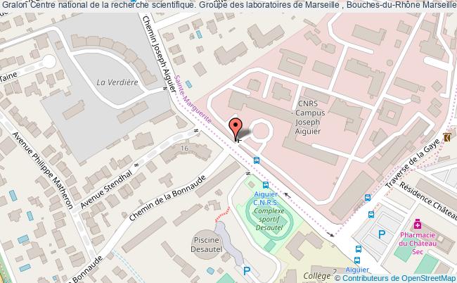plan association Centre National De La Recherche Scientifique. Groupe Des Laboratoires De Marseille , Bouches-du-rhône Marseille