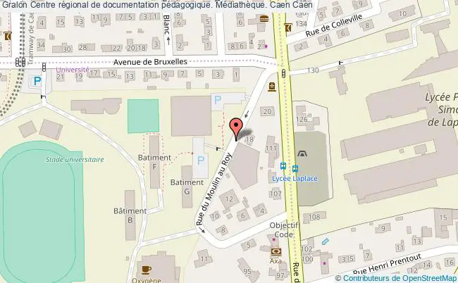 plan association Centre Régional De Documentation Pédagogique. Médiathèque. Caen Caen