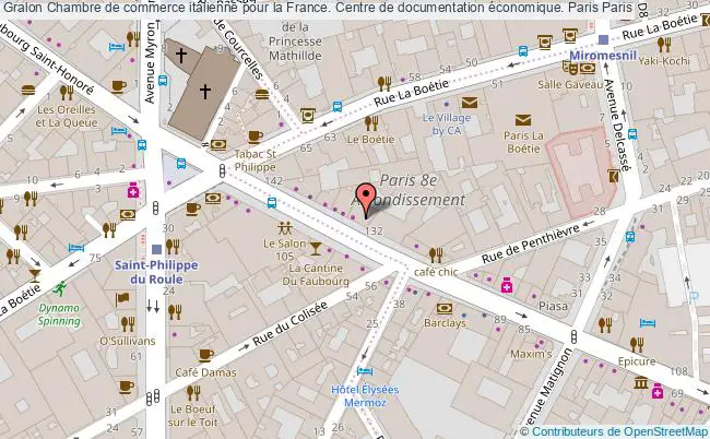 plan association Chambre De Commerce Italienne Pour La France. Centre De Documentation économique. Paris Paris