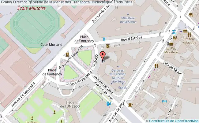 plan association Direction Générale De La Mer Et Des Transports. Bibliothèque. Paris Paris