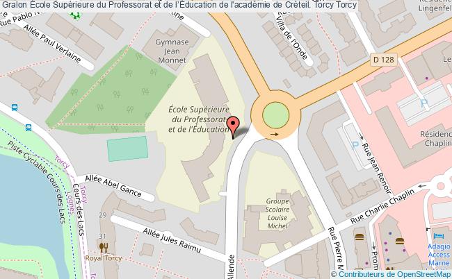 plan association École Supérieure Du Professorat Et De L’Éducation De L'académie De Créteil. Torcy Torcy