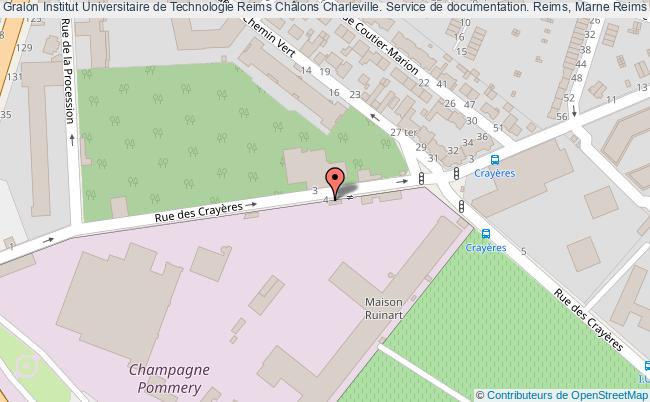 plan association Institut Universitaire De Technologie Reims Châlons Charleville. Service De Documentation. Reims, Marne Reims