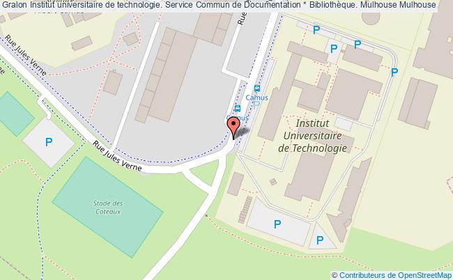 plan association Institut Universitaire De Technologie. Service Commun De Documentation * Bibliothèque. Mulhouse Mulhouse