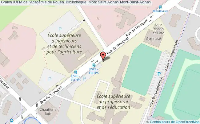 plan association Iufm De L'académie De Rouen. Bibliothèque. Mont Saint Aignan Mont-Saint-Aignan