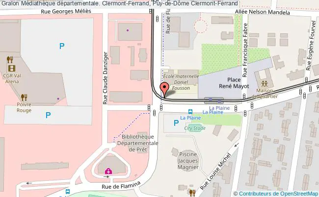 plan association Médiathèque Départementale. Clermont-ferrand, Puy-de-dôme Clermont-Ferrand