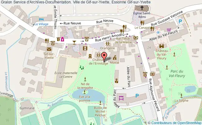 plan association Service D'archives-documentation. Ville De Gif-sur-yvette, Essonne Gif-sur-Yvette