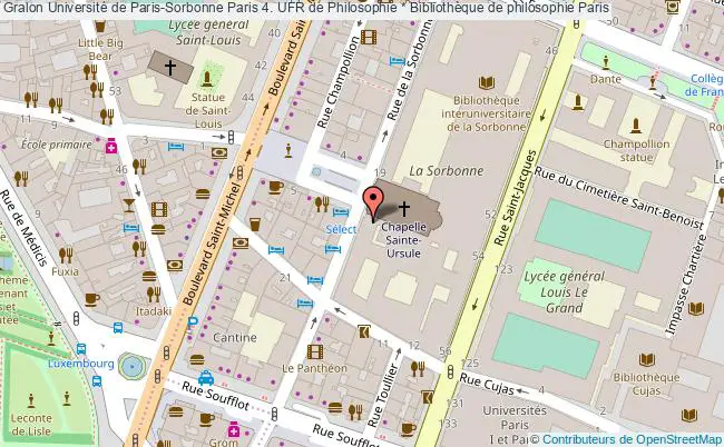 plan association Université De Paris-sorbonne Paris 4. Ufr De Philosophie * Bibliothèque De Philosophie Paris