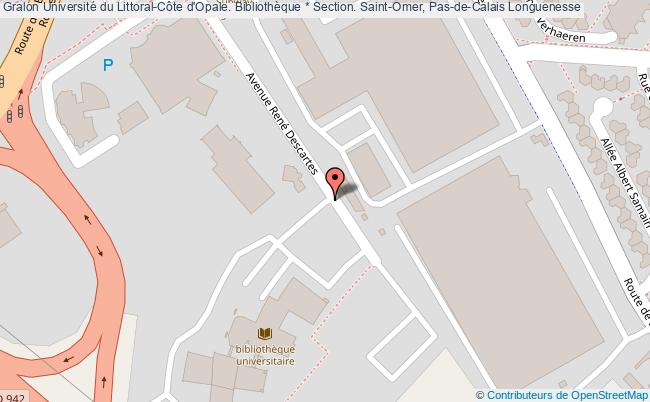 plan association Université Du Littoral-côte D'opale. Bibliothèque * Section. Saint-omer, Pas-de-calais Longuenesse
