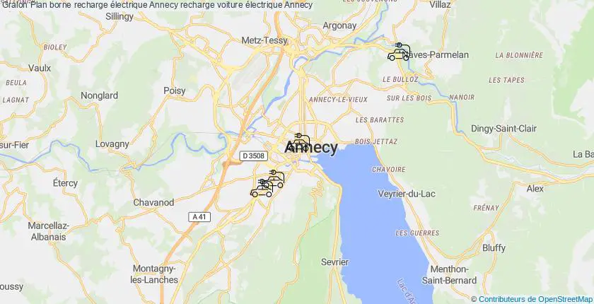 plan bornes recharge électrique Annecy