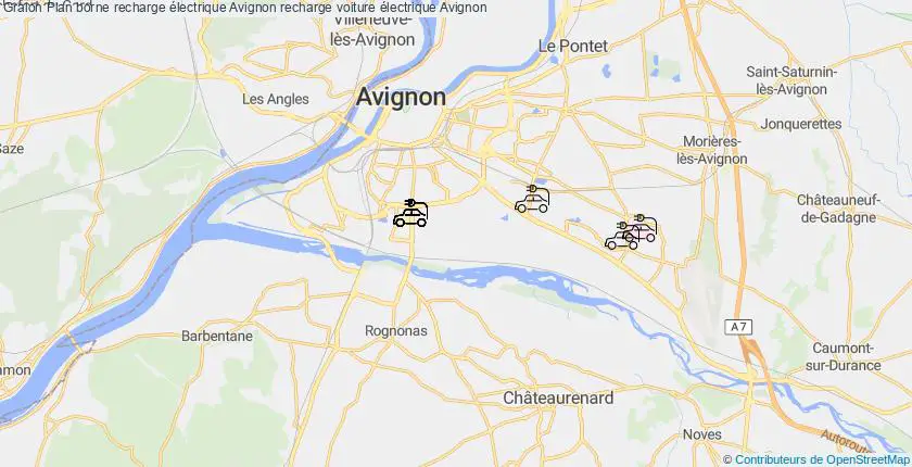 plan bornes recharge électrique Avignon