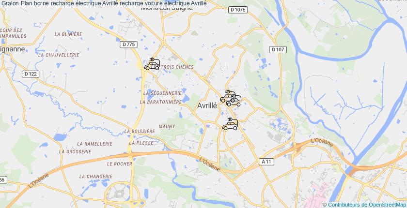 plan bornes recharge électrique Avrillé