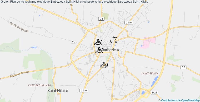 plan bornes recharge électrique Barbezieux-Saint-Hilaire