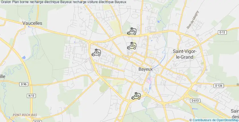plan bornes recharge électrique Bayeux