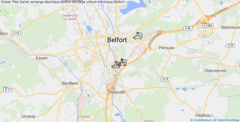 plan bornes recharge électrique Belfort