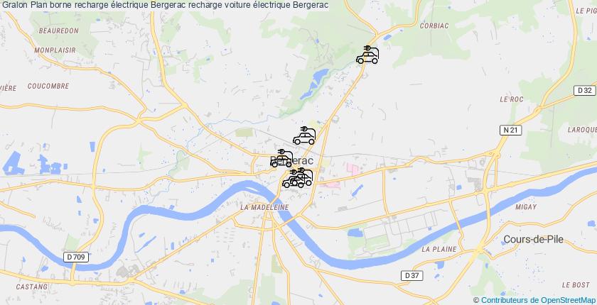 plan bornes recharge électrique Bergerac