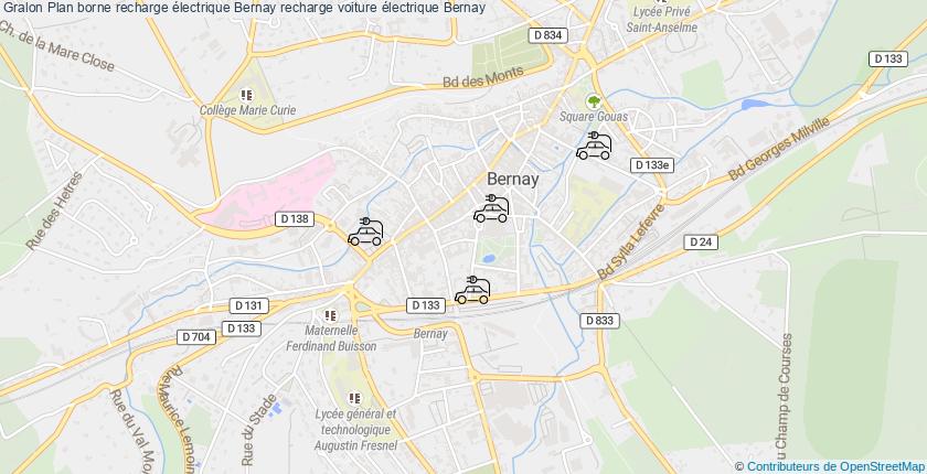 plan bornes recharge électrique Bernay