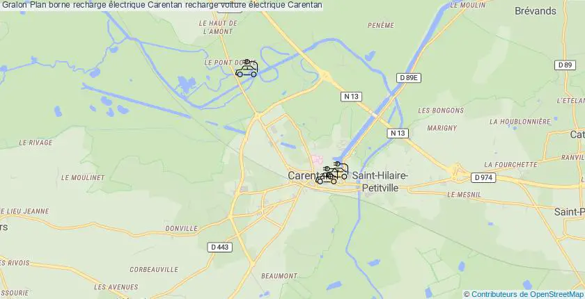 plan bornes recharge électrique Carentan