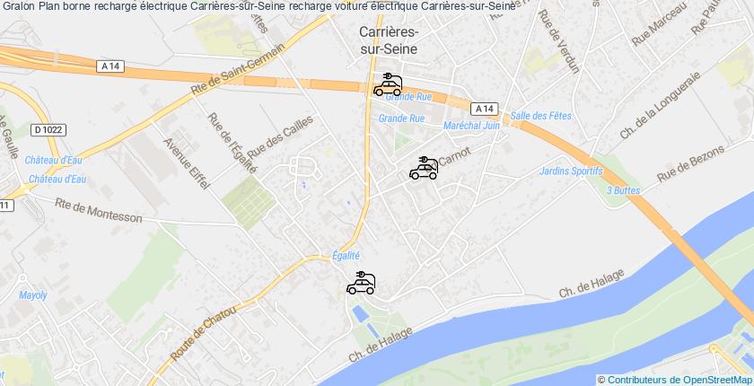 plan bornes recharge électrique Carrières-sur-Seine