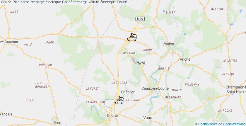 plan bornes recharge électrique Couhé