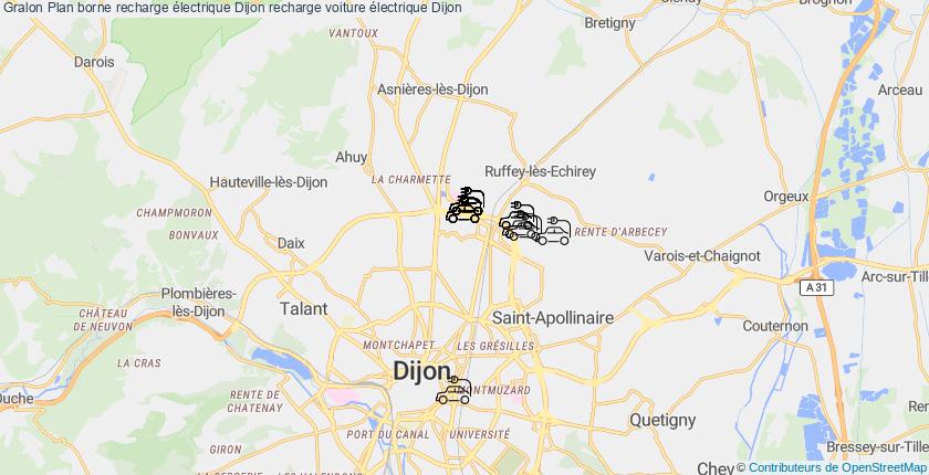 plan bornes recharge électrique Dijon